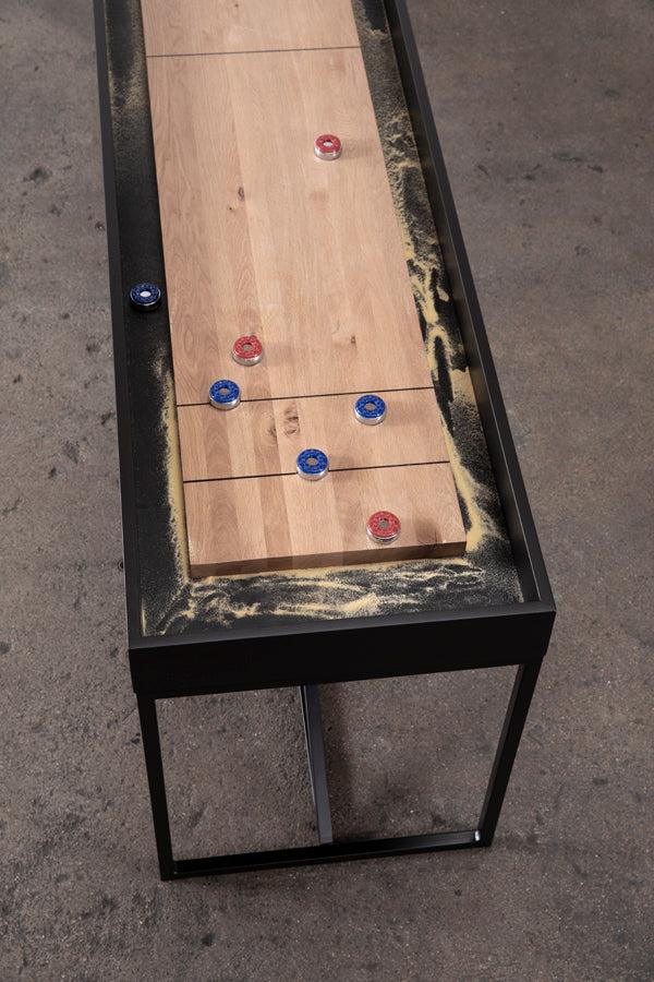 custom shuffleboard table in black